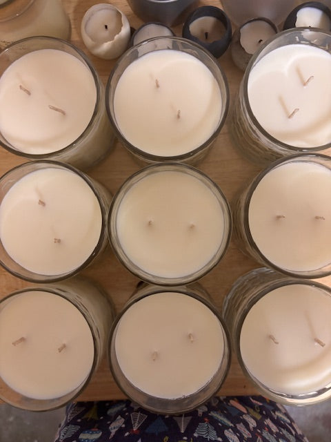 Organic I Elegant, Chic Glass Candle I Two Wick
