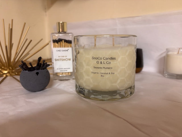Organic I Elegant, Chic Glass Candle I Two Wick